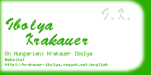 ibolya krakauer business card